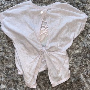 Z Zella Girls open back pink 7/8 Comfy Gymnast!